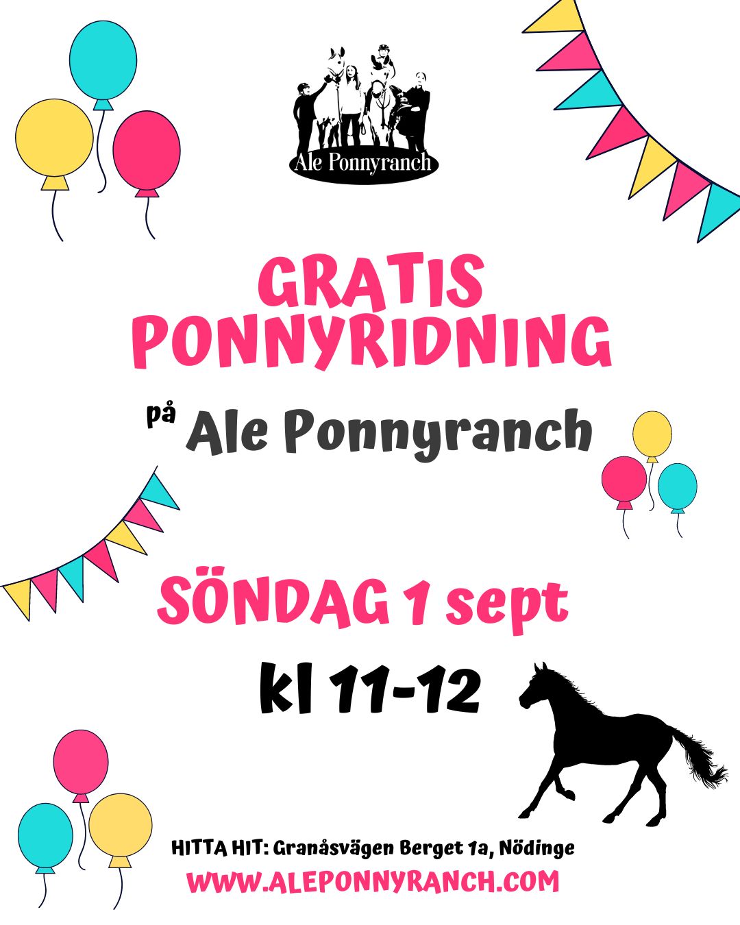 Gratis ponnyridning